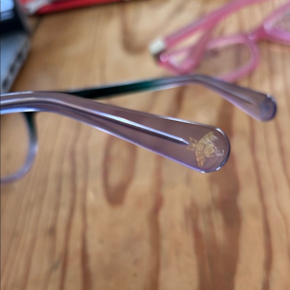 Gucci Green and Clear Cat-Eye Glasses - Picture 6 of 7